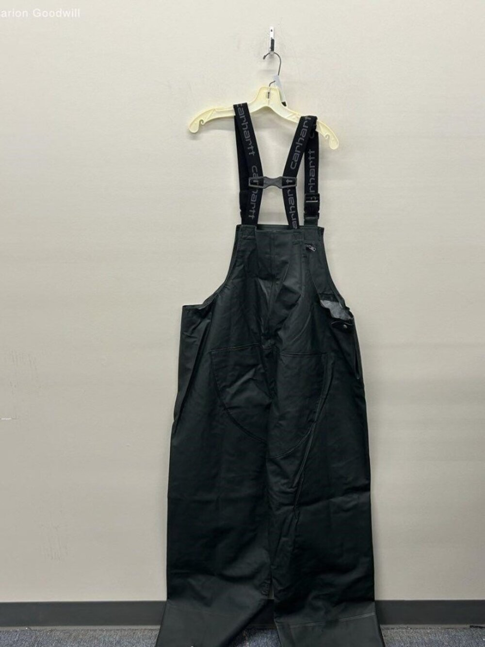 Carhartt Dark Green Vinyl Overalls Size XL Tall